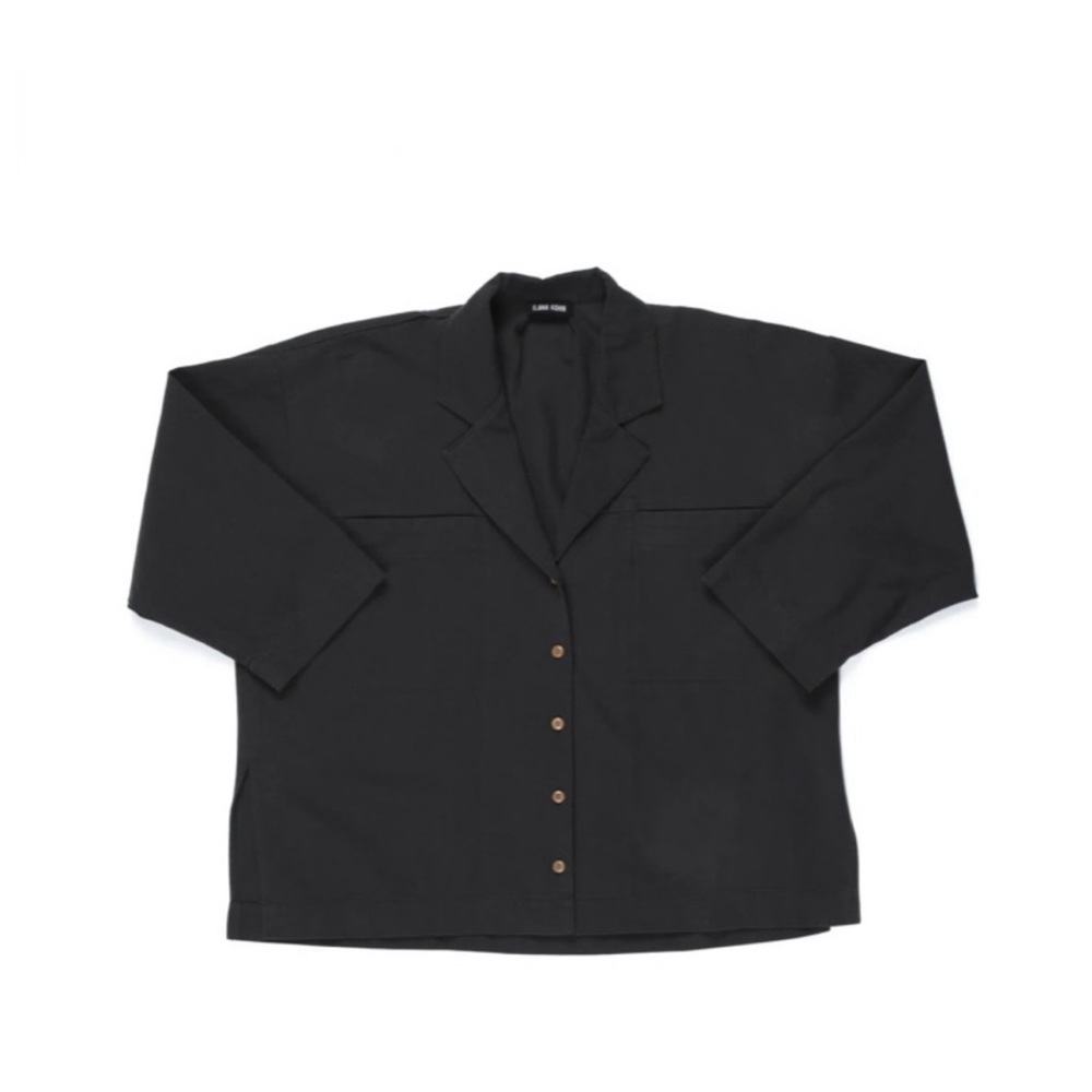 Ilana Kohn Mapes Shirt Black Cotton Button Down Size XS